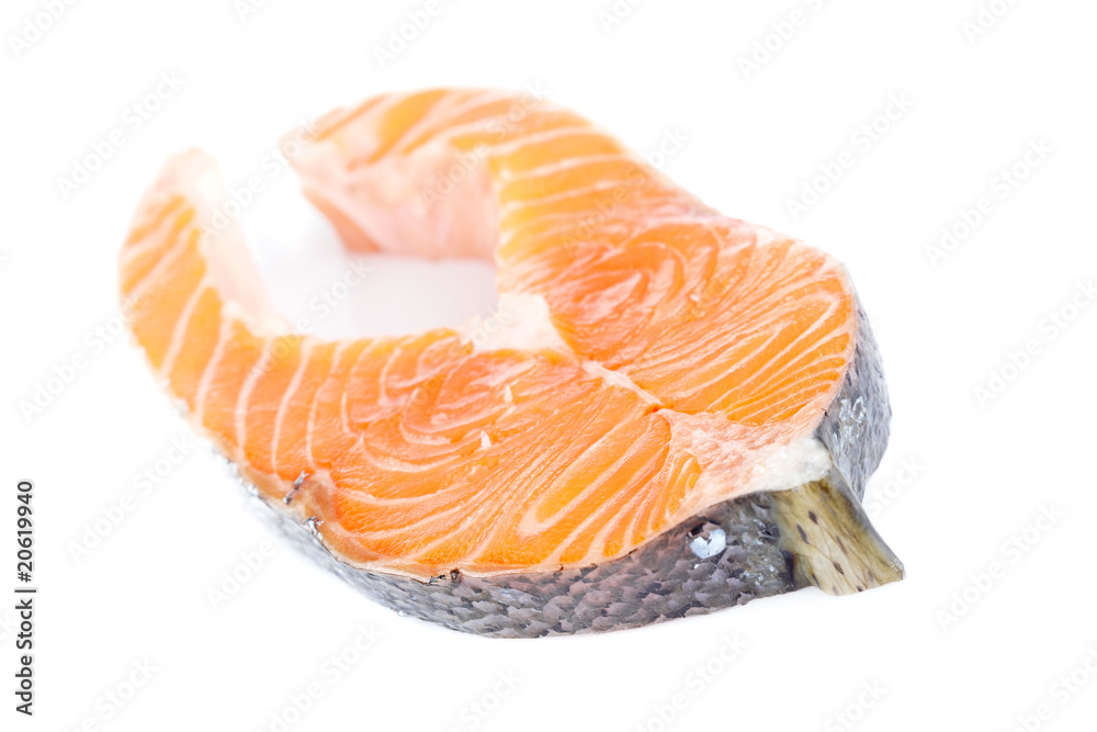 Fresh salmon steak