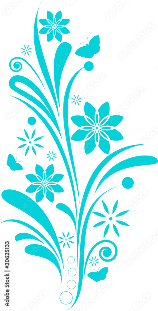 Fototapeta premium flower with the butterflies