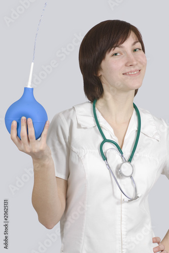 Fotografía Nurse with enema is flirting