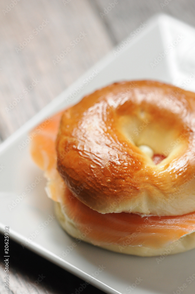 bagel au saumon fumé bagel au saumon fumé