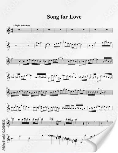 Vector musical notes page