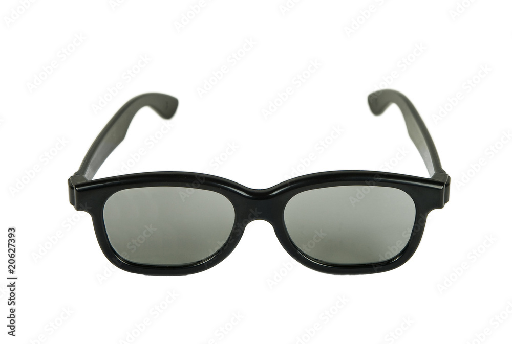 Modern 3D glasses on white Modern 3D glasses on white