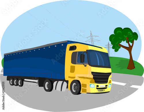 Truck on the road