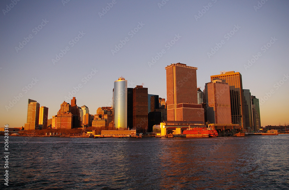 Naklejka premium Skyline de Manhattan à New York aux USA