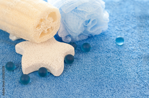 loofah, sponge and foot stone photo