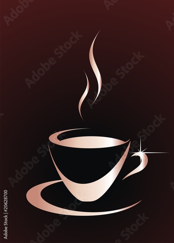 The dark coffee cup