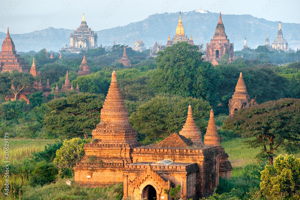 Bagan at Sunset, Myanmar. Bagan at Sunset, Myanmar.