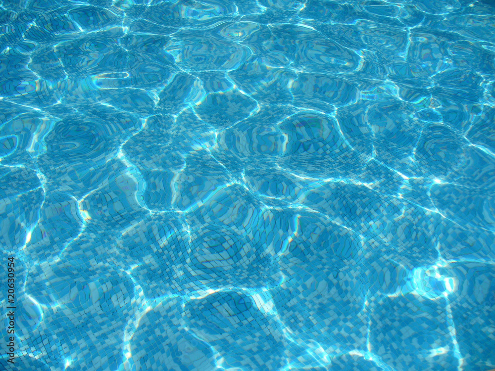 blue water in the pool
