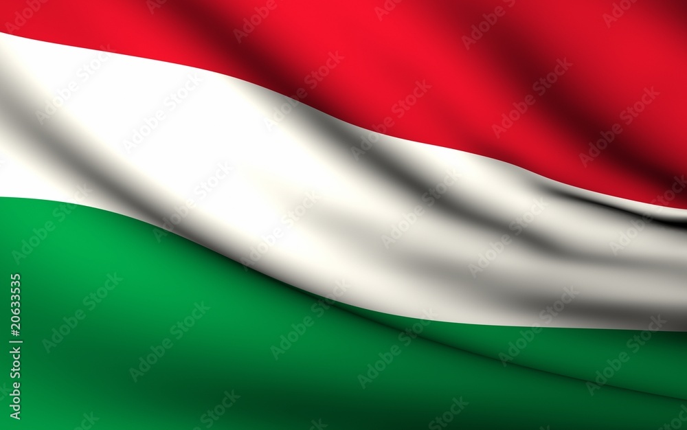 Flying Flag of Hungary | All Countries Collection |