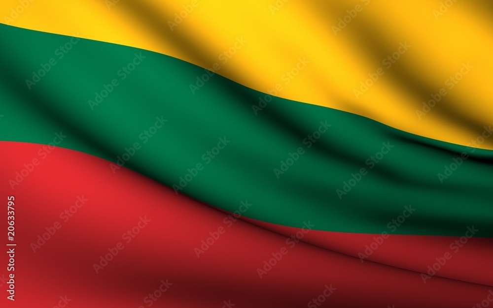 Flying Flag of Lithuania | All Countries Collection |