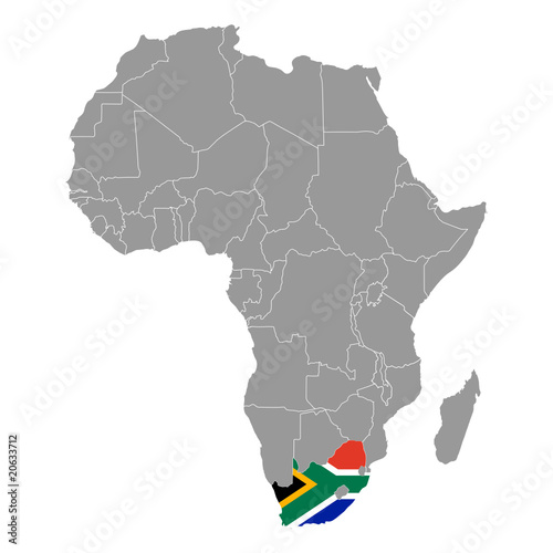 landkarte afrika I mit südafrika
