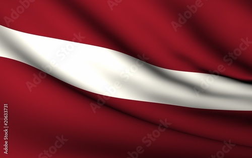 Flying Flag of Latvia   All Countries Collection  