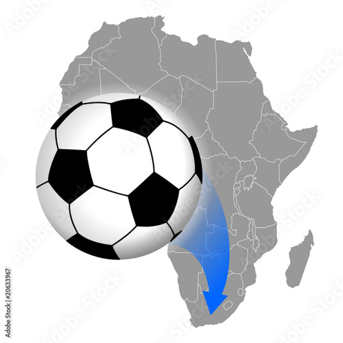 landkarte afrika I mit fussball