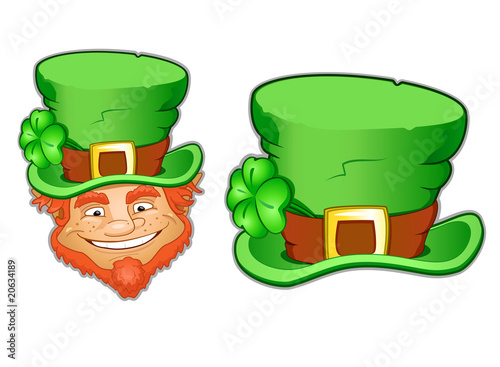 St. Patricks Day Leprechaun und hut