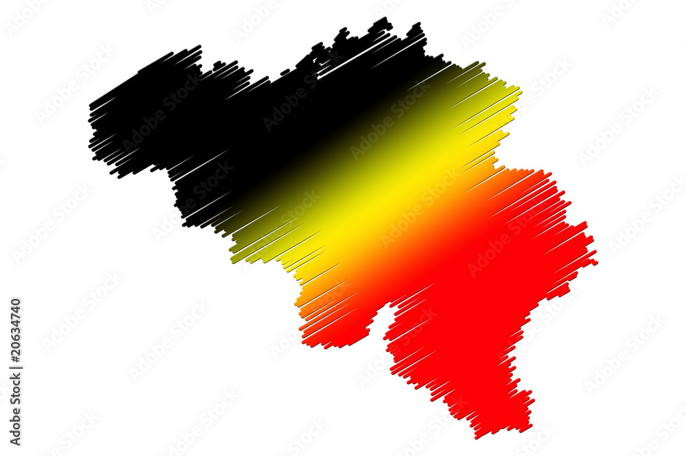 Carte drapeau Belgique
