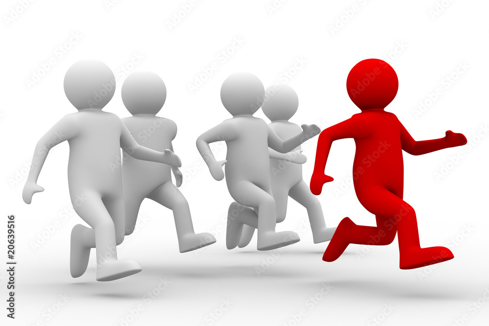 leadership concept on white background. Isolated 3D image leadership concept on white background. Isolated 3D image