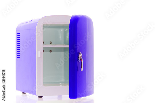 Blue miniature fridge