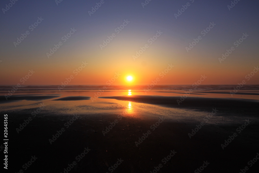 Atlantikküste bei Sonnenuntergang