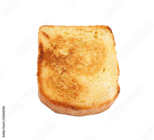 Toast isolated on white background
