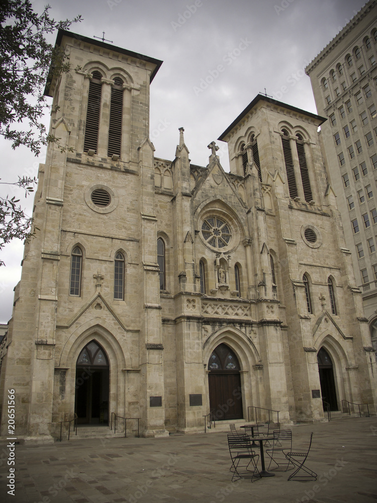 San Fernando Cathedral in downtown San Antonio, Texas, USA.  It is notable as one of the oldest cathedrals in the United States.
