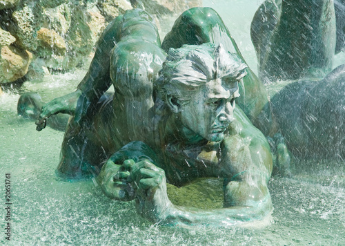 Water Fountain with sculptures in Bourdeaux city center