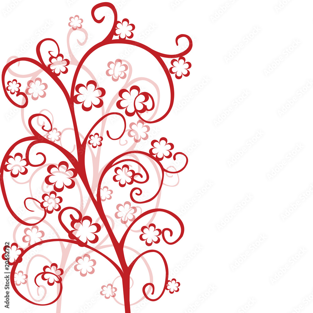 Flowers foliege isolted over white background Flowers foliege isolted over white background