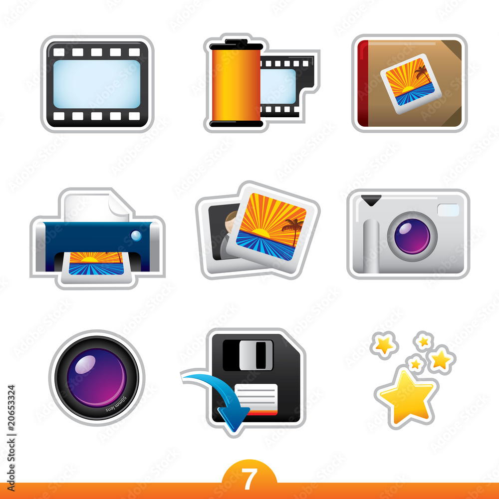 Icon sticker series 7 - photography Icon sticker series 7 - photography