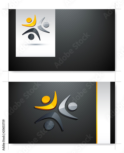 Business card template. Place your own text and print !