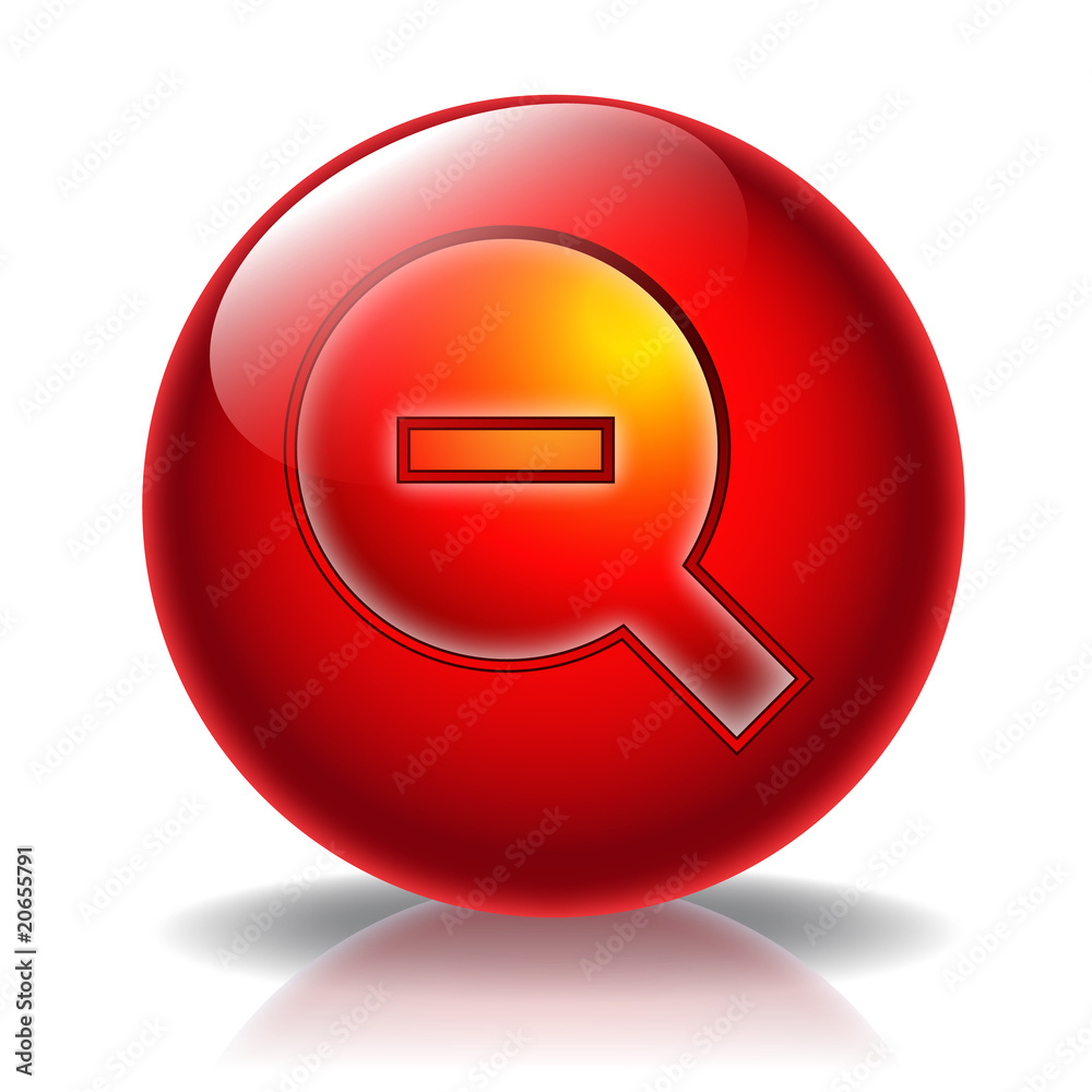 Zoom out glossy icon Zoom out glossy icon