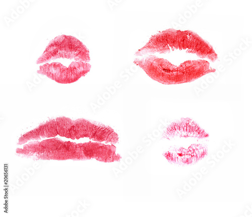 pink kisses mark - set