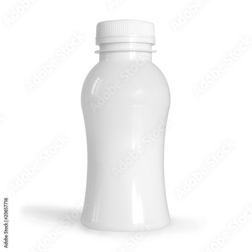 clean blank white plastic bottle