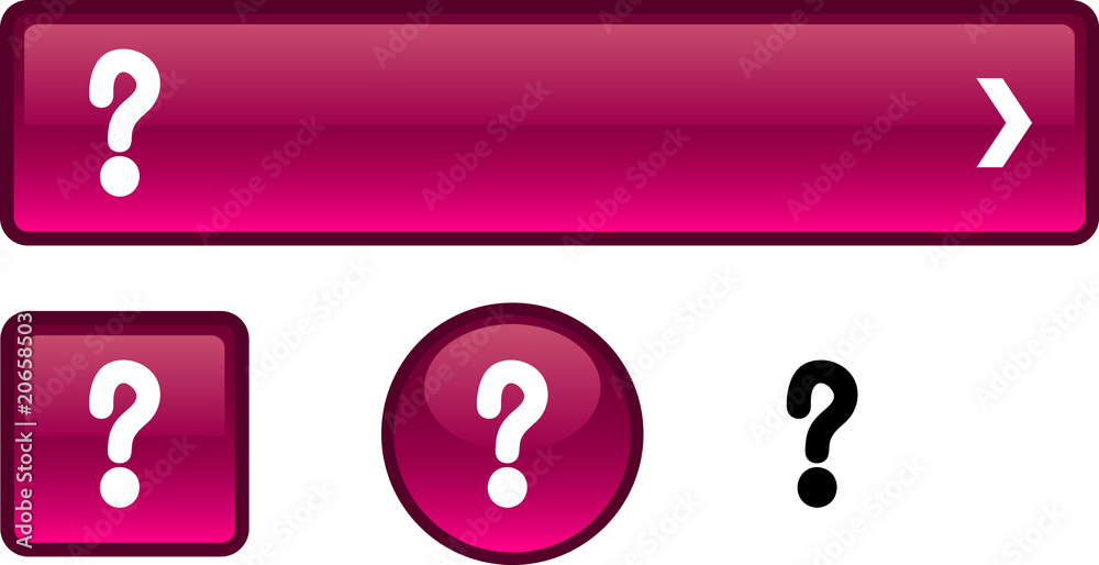 Question button set. Question button set.