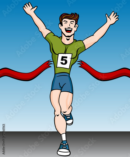 Runner Reaches Finish Line
