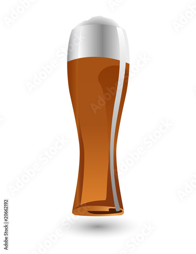 the vector glass of beer