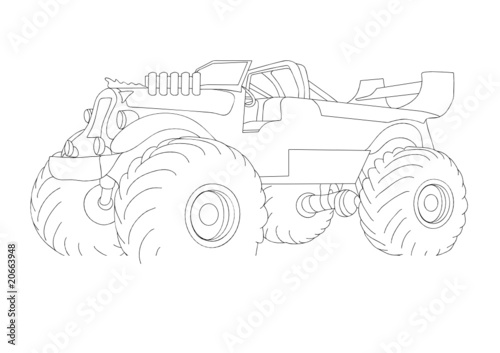 monster truck isolated on background