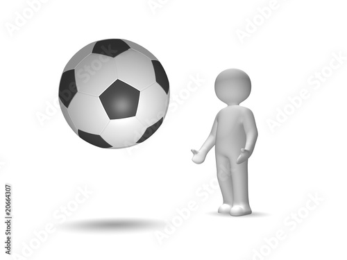 Mann mit Fußball werfend
