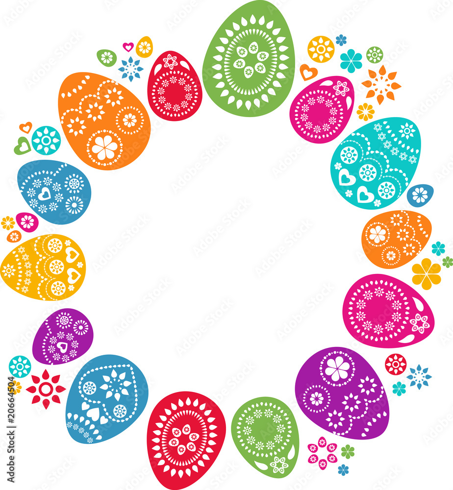 Background with colored Easter eggs