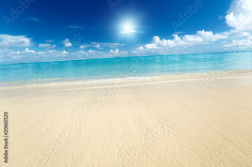 sand and Caribbean sea