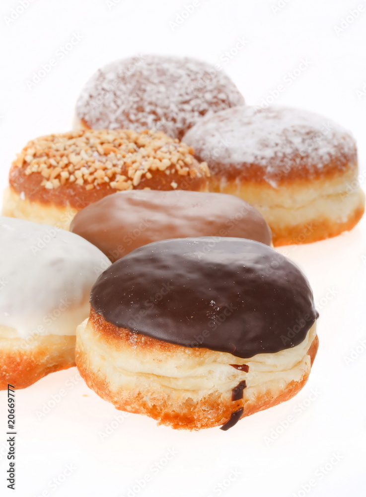 donuts isolated on the white donuts isolated on the white