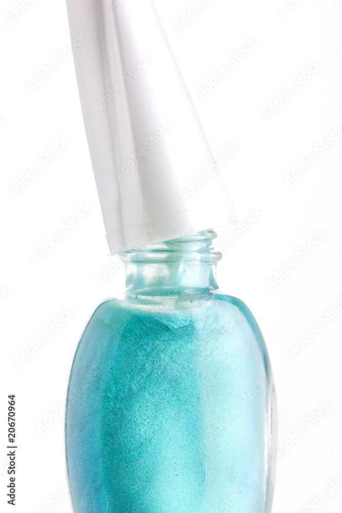 blue nail polish. blue nail polish.