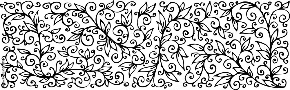 Floral texture. Eau-forte.