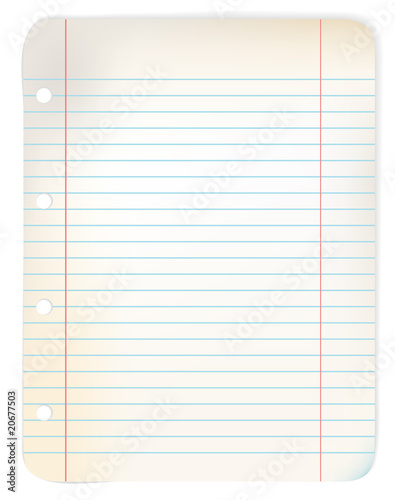 Sheet of old grunge lined paper