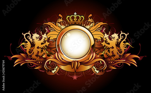 heraldic golden frame