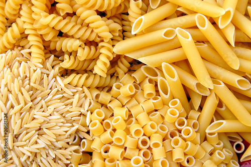 Wallpaper Mural Four kinds of italian pasta. Food background. Torontodigital.ca