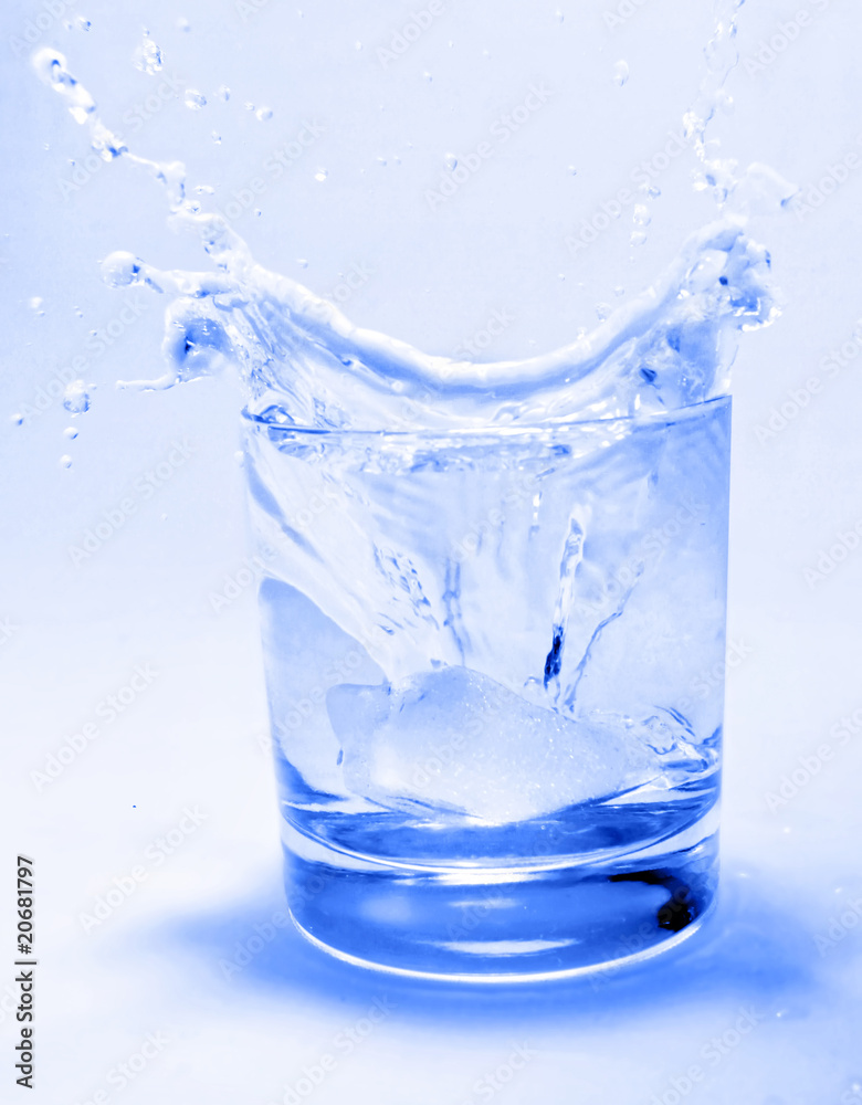 Abstract glass with fluid on a white background Abstract glass with fluid on a white background