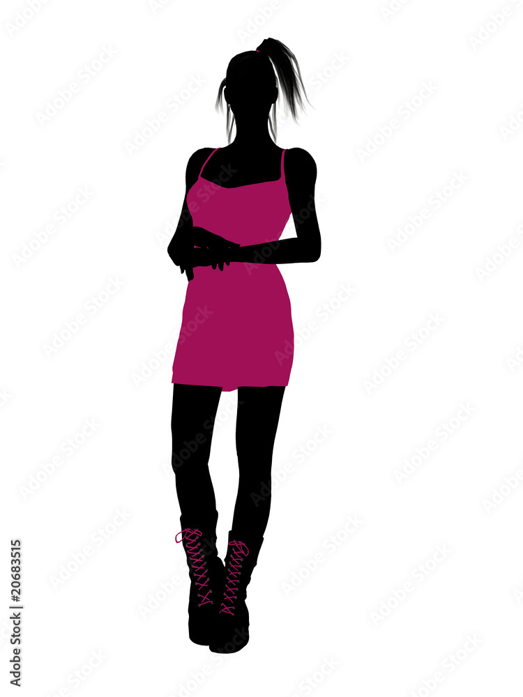 Punk Girl Illustration Silhouette Punk Girl Illustration Silhouette