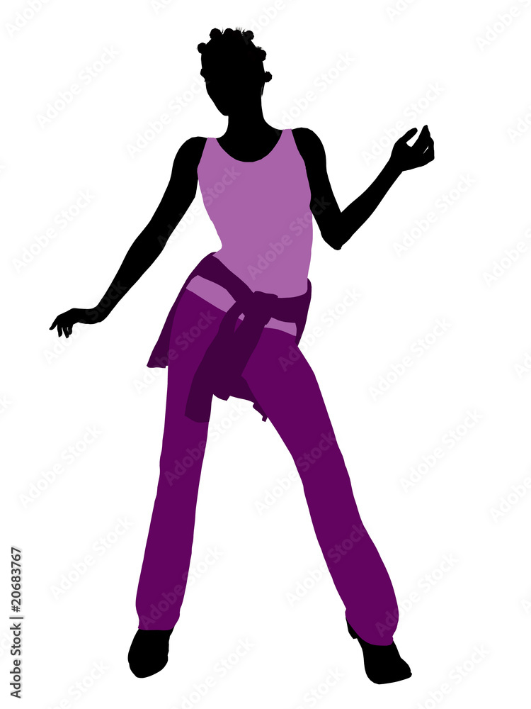 African American Woman Illustration Silhouette