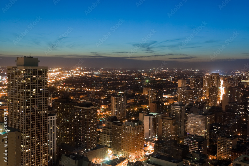 Fototapeta premium Chicago nocą