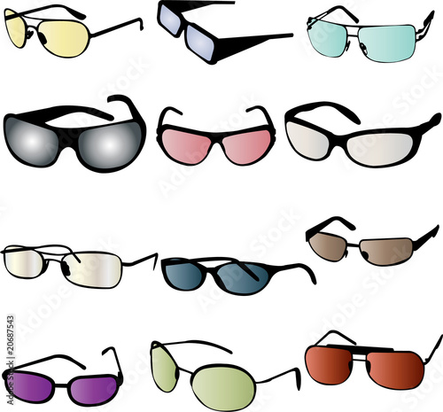 sunglasses collection - vector