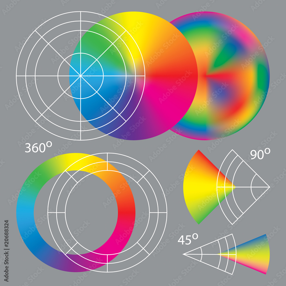 Obraz premium Template for making cone gradients from vector meshes